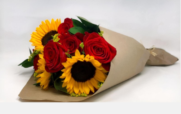 Florist Cincinnati- Sunflower Rose Casual Bouquet