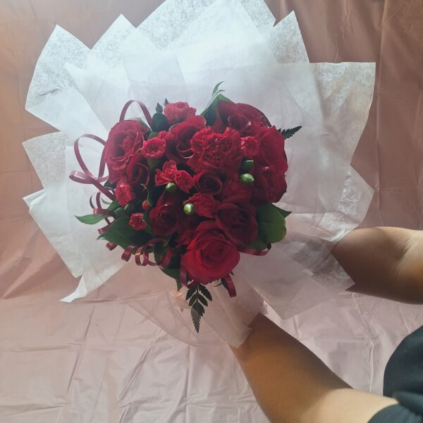 1000032558 Cincinnati Bouquets- Crimson Cloud Reverie
