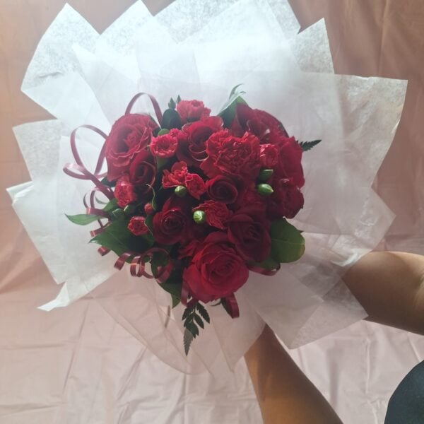 1000032559 Cincinnati Bouquets- Crimson Cloud Reverie