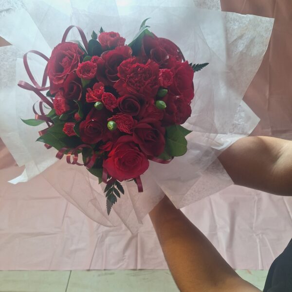 1000032561 Cincinnati Bouquets- Crimson Cloud Reverie