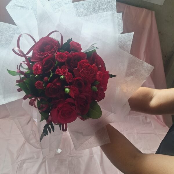 1000032562 Cincinnati Bouquets- Crimson Cloud Reverie
