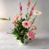 A Soft Life in Flowers A Soft Life in Flowers bouquet with roses, lilies, daisies, and carnations in a white vase, symbolizing freshness, secure delivery, and heartfelt storytelling across Cincinnati neighborhood.