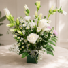 Handcrafted bouquet of premium roses and lilies by Local Cincinnati Florist at allthepeoplesflowers.com.