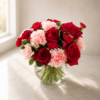 Courage To Forgive floral arrangement with red roses and pink carnations, delivered by local Cincinnati florist across Northern Kentucky.