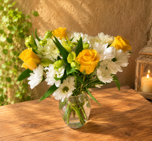 Healing Energy bouquet of fresh roses, daisies, and premium blooms from Local Cincinnati Florist