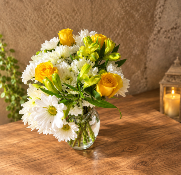 Healing Energy bouquet of fresh roses, daisies, and premium blooms from Local Cincinnati Florist