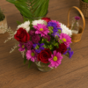 Elegant white floral bouquet with lush greenery, handcrafted by All the People’s Flowers, local Cincinnati florist.
