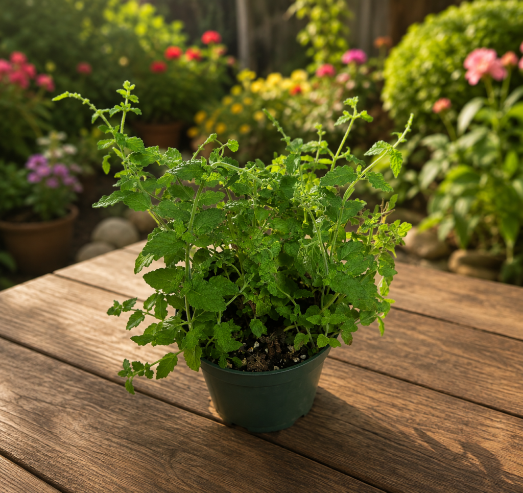Strawberry Mint herb with vibrant green leaves, handcrafted freshness from local Cincinnati florist allthepeoplesflowers.com.