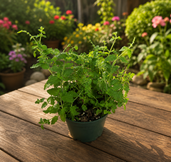 Strawberry Mint Strawberry Mint herb with vibrant green leaves, handcrafted freshness from local Cincinnati florist allthepeoplesflowers.com.